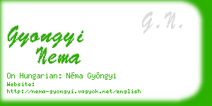 gyongyi nema business card